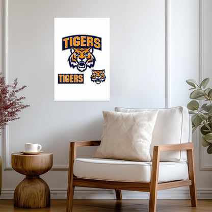 Tiger Sports Mascot | Team Logo Poster | Spirit Athletic Art