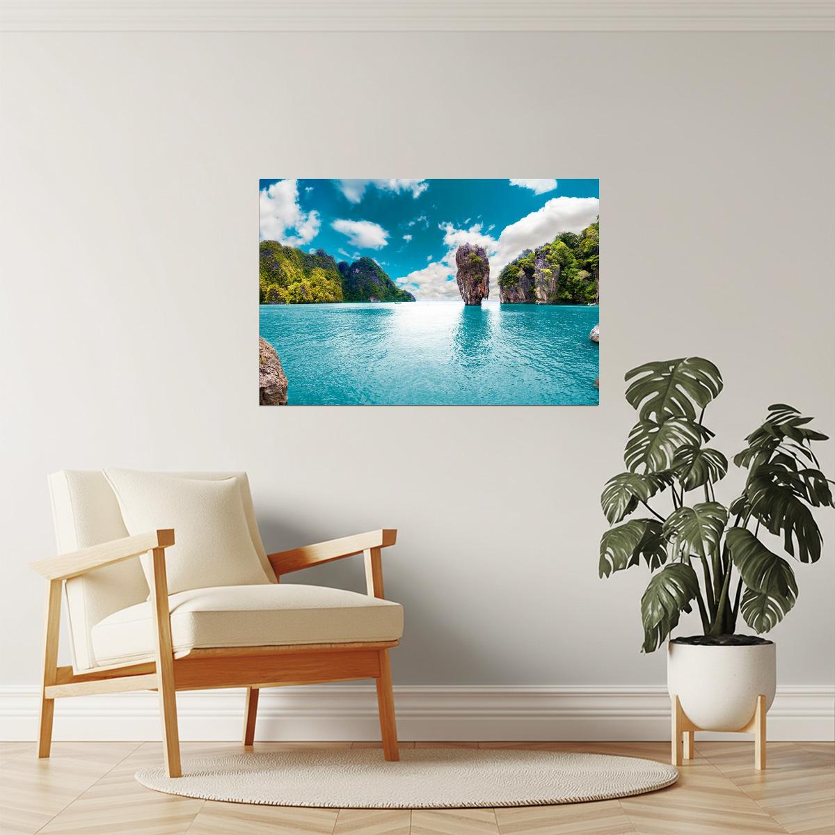 Phuket Scenic Ocean Poster | Thailand Tropical Photography | Seascape Wall Art