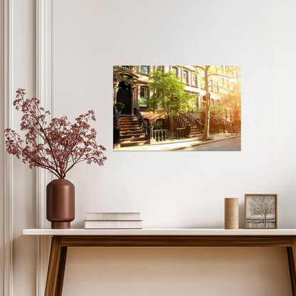 Rows of Brownstones in New York City | Urban Architecture Photography | City Life Poster - Photography Poster