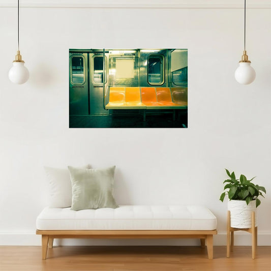 New York City Subway Car Poster | Urban Photography | NYC Wall Art