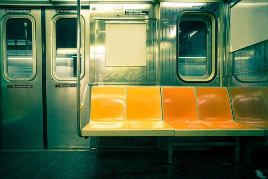 New York City Subway Car Poster | Urban Photography | NYC Wall Art