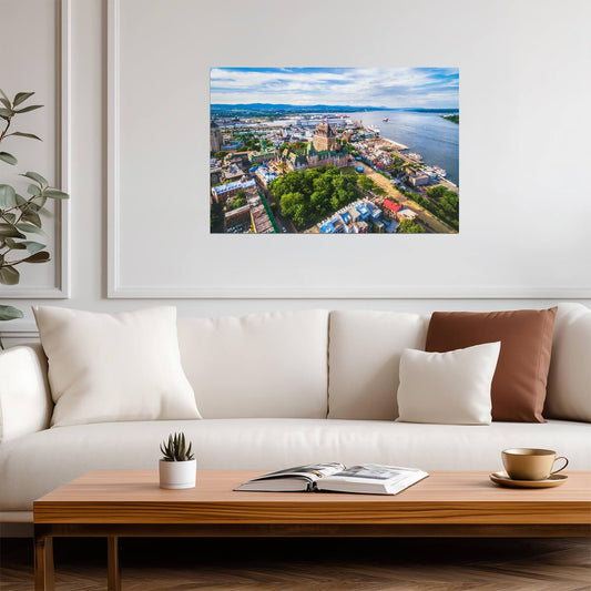 Quebec City Old Port Aerial View | Quebec Canada Photography | Cityscape Poster - Photography Poster