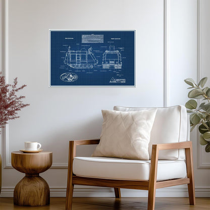 Lost in Space Chariot Blueprint | Sci-Fi Vehicle Schematics | Retro TV Show Poster - Movies & TV Poster