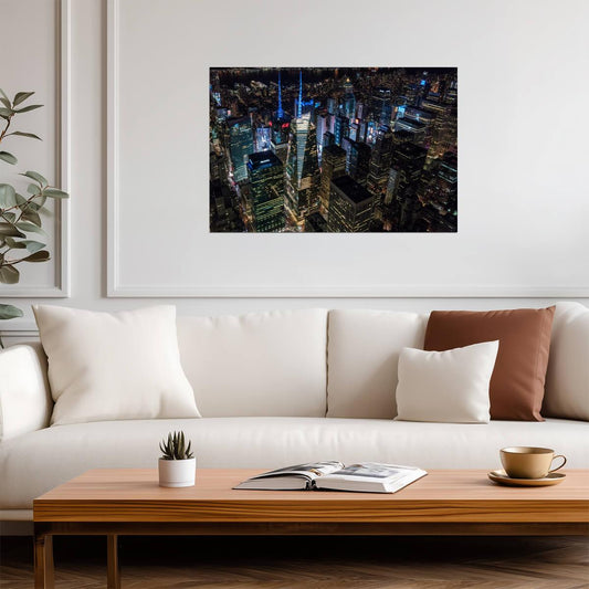 Aerial View of Times Square | New York City Photography | Urban Poster - Photography Poster