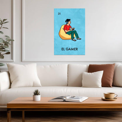 El Gamer | Mexican Lotería Card Parody | Funny Video Game Poster