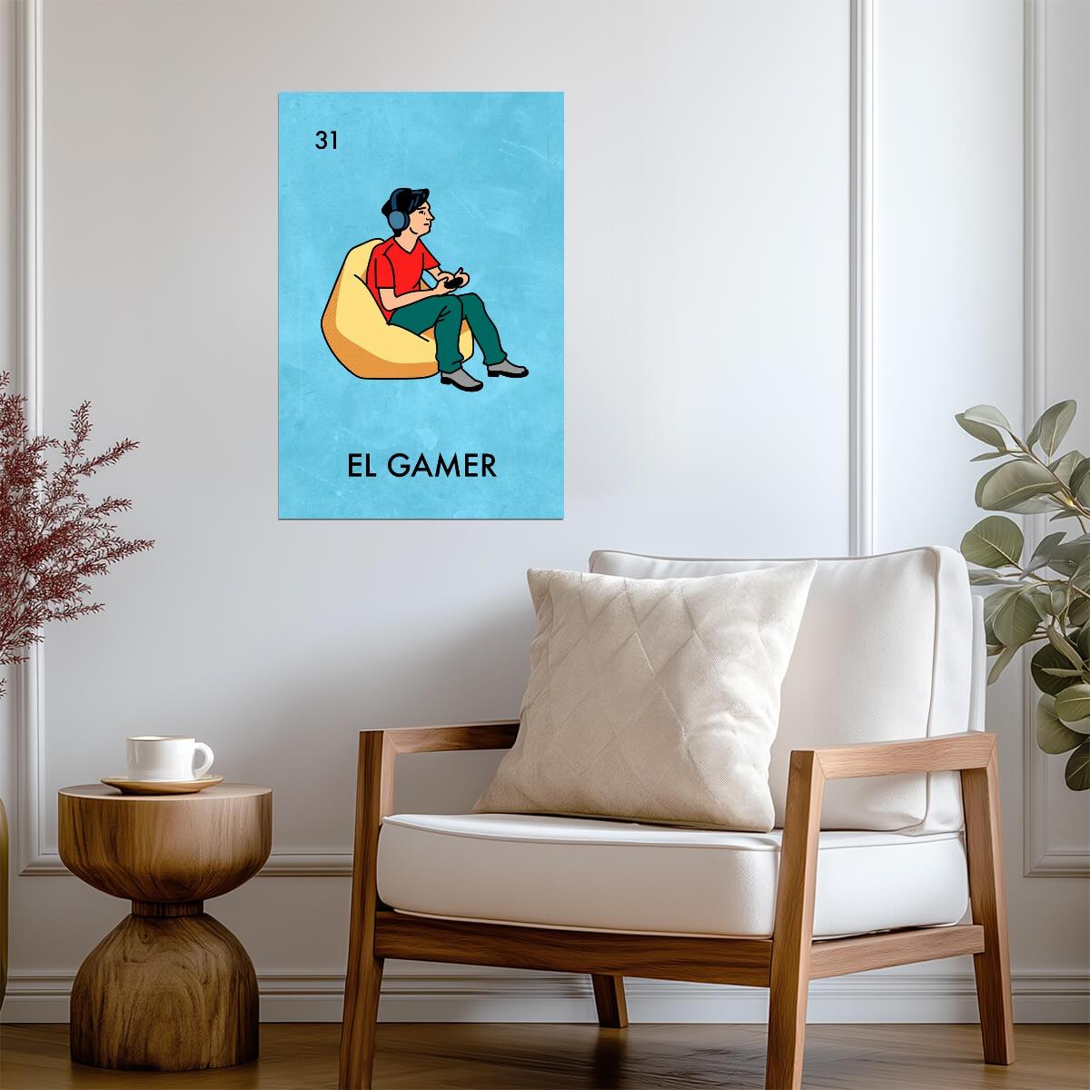 El Gamer | Mexican Lotería Card Parody | Funny Video Game Poster