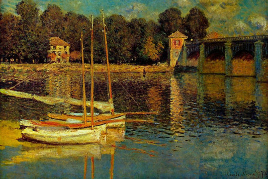 Claude Monet "Bridge at Argenteuil" | Impressionist Painting | Classic Art Poster - Graphic & Art Poster