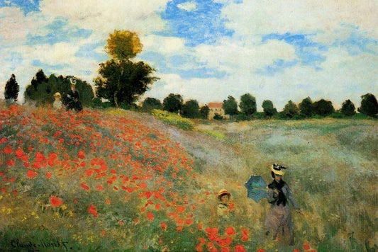 Claude Monet "Poppies" | Impressionist Painting | Classic Landscape Art Poster - Graphic & Art Poster