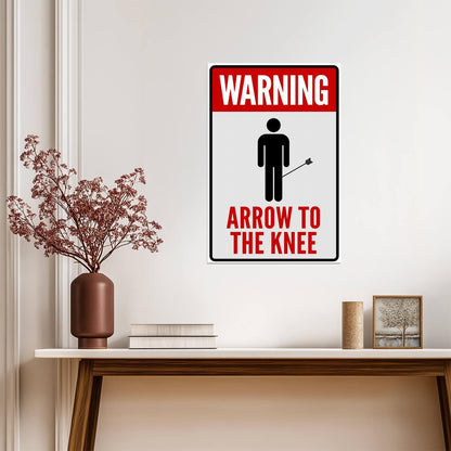 "I Took An Arrow In The Knee" | Funny Quote Poster | Skyrim Gamer Meme Art