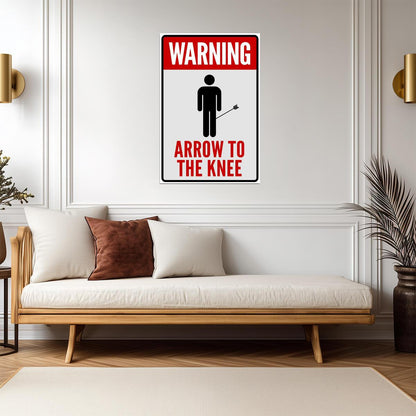 "I Took An Arrow In The Knee" | Funny Quote Poster | Skyrim Gamer Meme Art