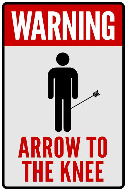 "I Took An Arrow In The Knee" | Funny Quote Poster | Skyrim Gamer Meme Art