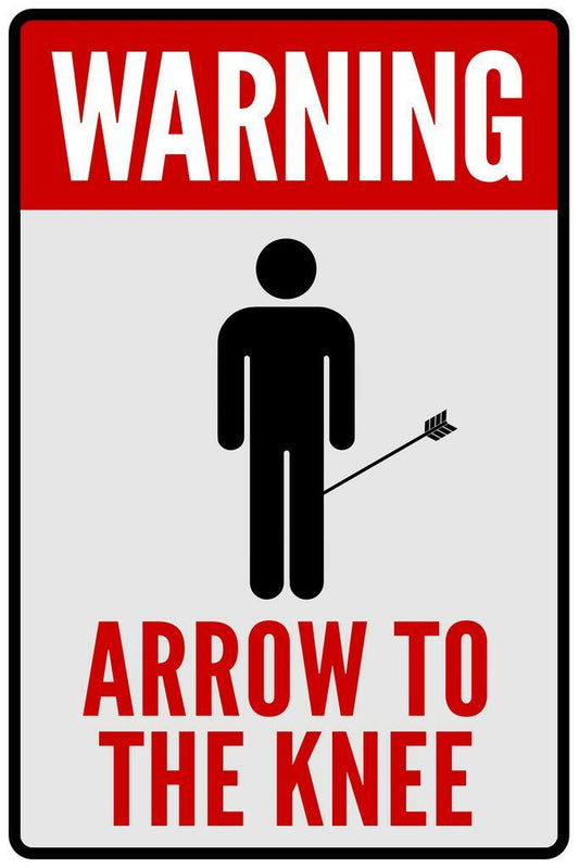 "I Took An Arrow In The Knee" | Funny Quote Poster | Skyrim Gamer Meme Art