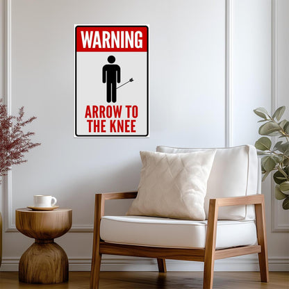 "I Took An Arrow In The Knee" | Funny Quote Poster | Skyrim Gamer Meme Art