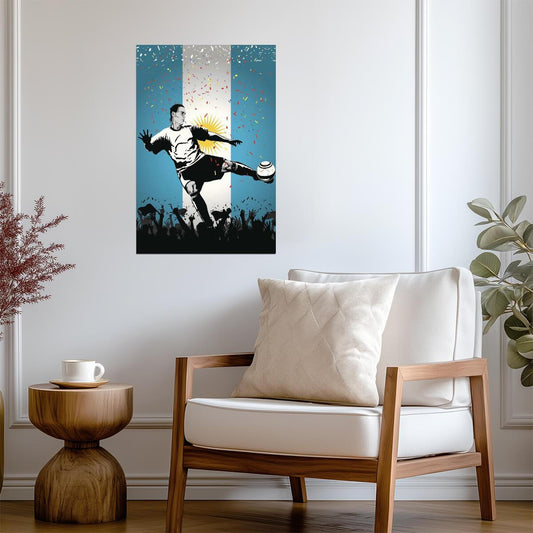 Argentina National Soccer Team | Sports Poster | Football Fan Wall Art