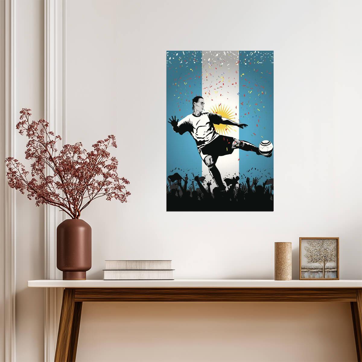 Argentina National Soccer Team | Sports Poster | Football Fan Wall Art