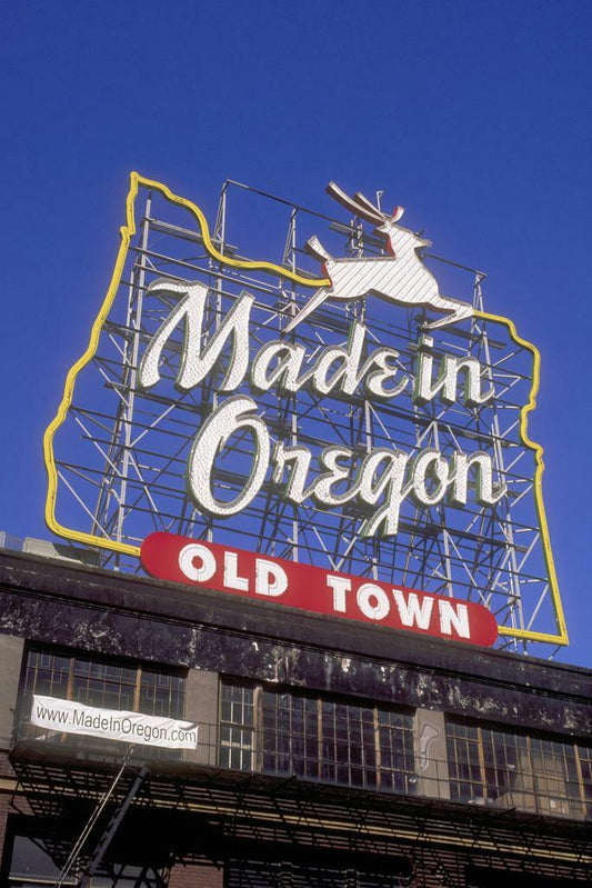 "Made In Oregon" Sign Photo | Old Town Portland | Pacific Northwest Poster - Type & Quotes Poster