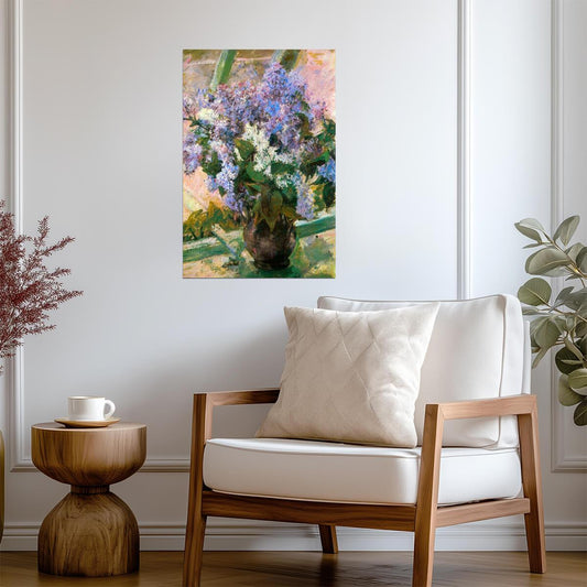 Mary Cassatt "Lilacs in a Window" | Impressionist Painting | Classic Art Poster - Graphic & Art Poster