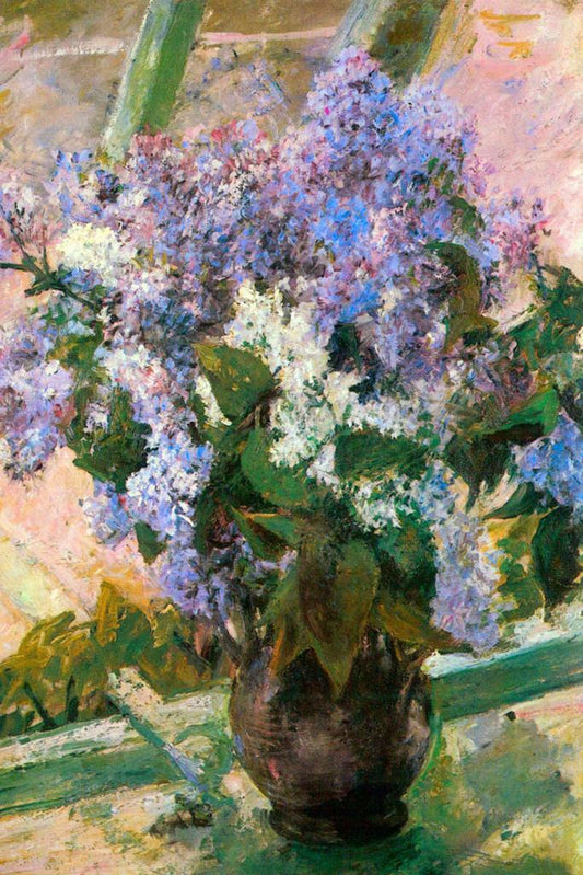 Mary Cassatt "Lilacs in a Window" | Impressionist Painting | Classic Art Poster - Graphic & Art Poster