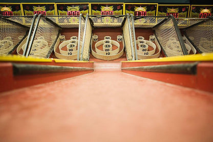 Vintage Skee-Ball Arcade | Retro Game Room Photography | Nostalgic Wall Art Poster - Photography Poster