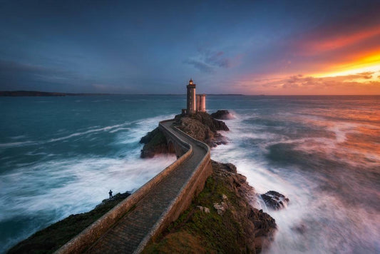 Phare Du Petit Minou Lighthouse | "Red of Pleasure" Art Photo | Brittany France Seascape Poster - Photography Poster