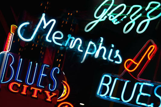 Beale Street Neon Signs Photo | Memphis, Tennessee | City Nightlife Poster - Type & Quotes Poster