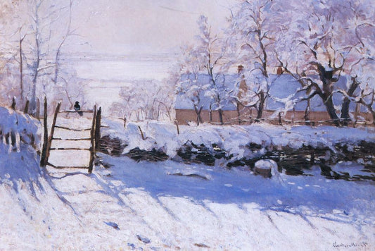 Claude Monet "The Magpie" | Impressionist Winter Scene | Classic Art Poster - Graphic & Art Poster