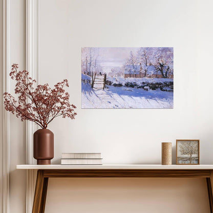 Claude Monet "The Magpie" | Impressionist Winter Scene | Classic Art Poster - Graphic & Art Poster