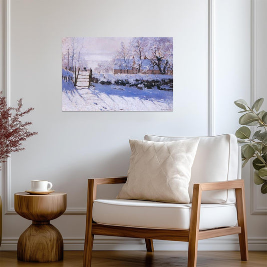 Claude Monet "The Magpie" | Impressionist Winter Scene | Classic Art Poster - Graphic & Art Poster
