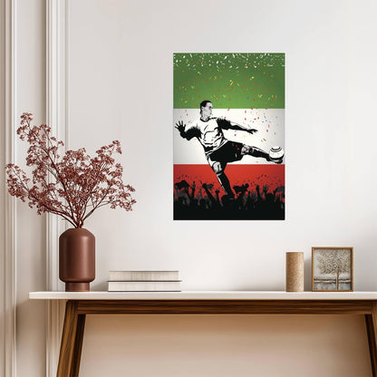 Italy National Soccer Team | Sports Poster | Football Fan Wall Art