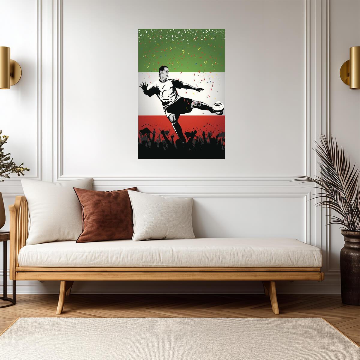 Italy National Soccer Team | Sports Poster | Football Fan Wall Art