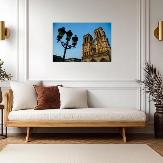 Notre Dame Cathedral in Paris France | Gothic Architecture Photography | Landmark Poster - Photography Poster