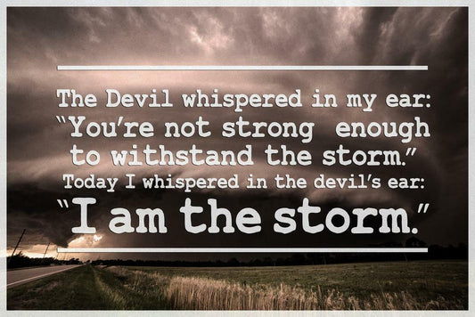 I Am the Storm | Motivational Quote Gym Poster