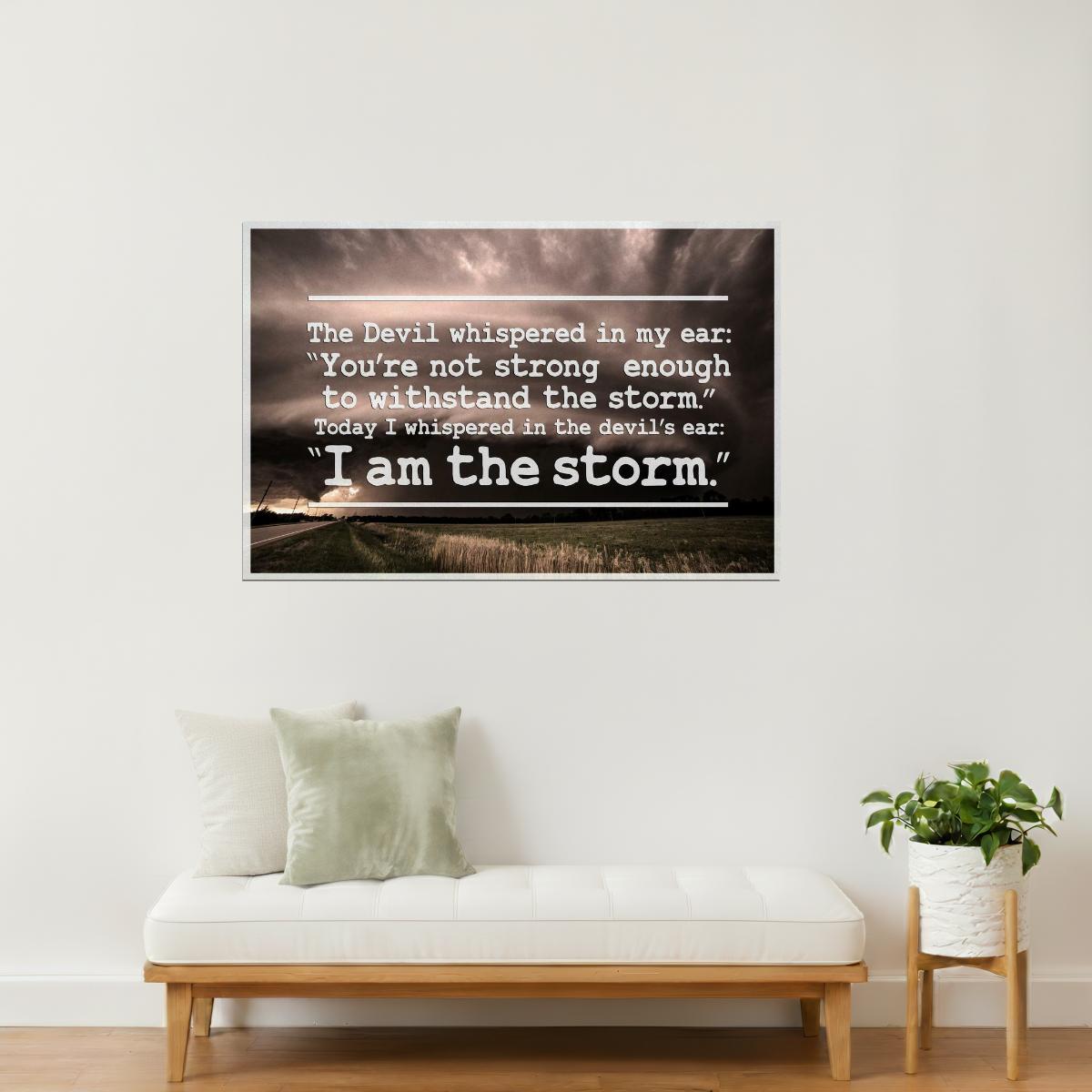 I Am the Storm | Motivational Quote Gym Poster