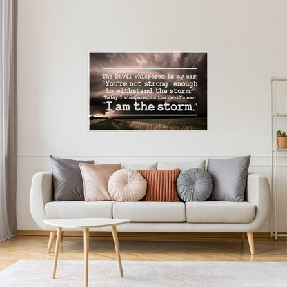 I Am the Storm | Motivational Quote Gym Poster