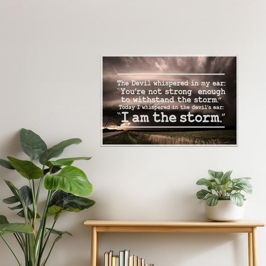 I Am the Storm | Motivational Quote Gym Poster