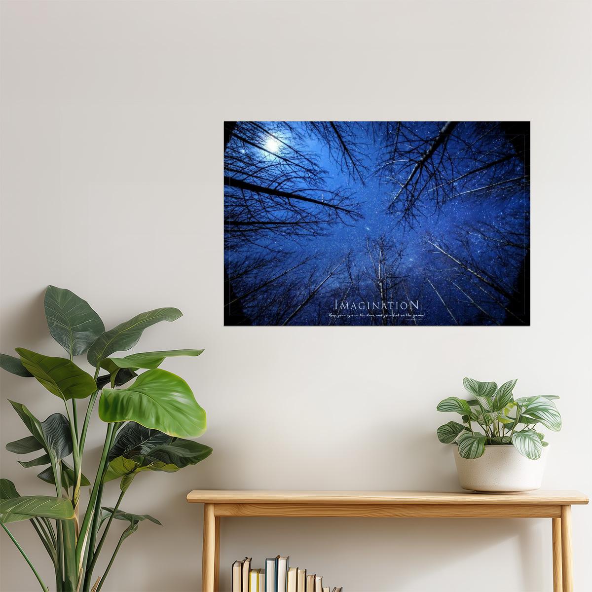 Imagination Under the Stars | Inspirational Motivational Poster