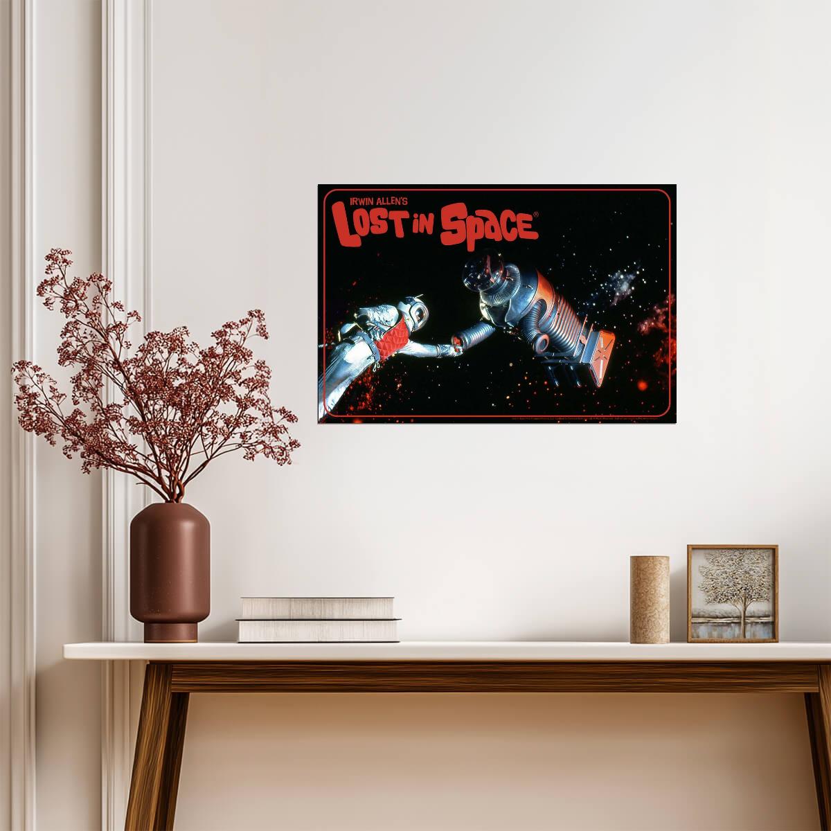 Lost in Space | The Robot B-9 and John Robinson | Classic Sci-Fi TV Show Poster - Movies & TV Poster