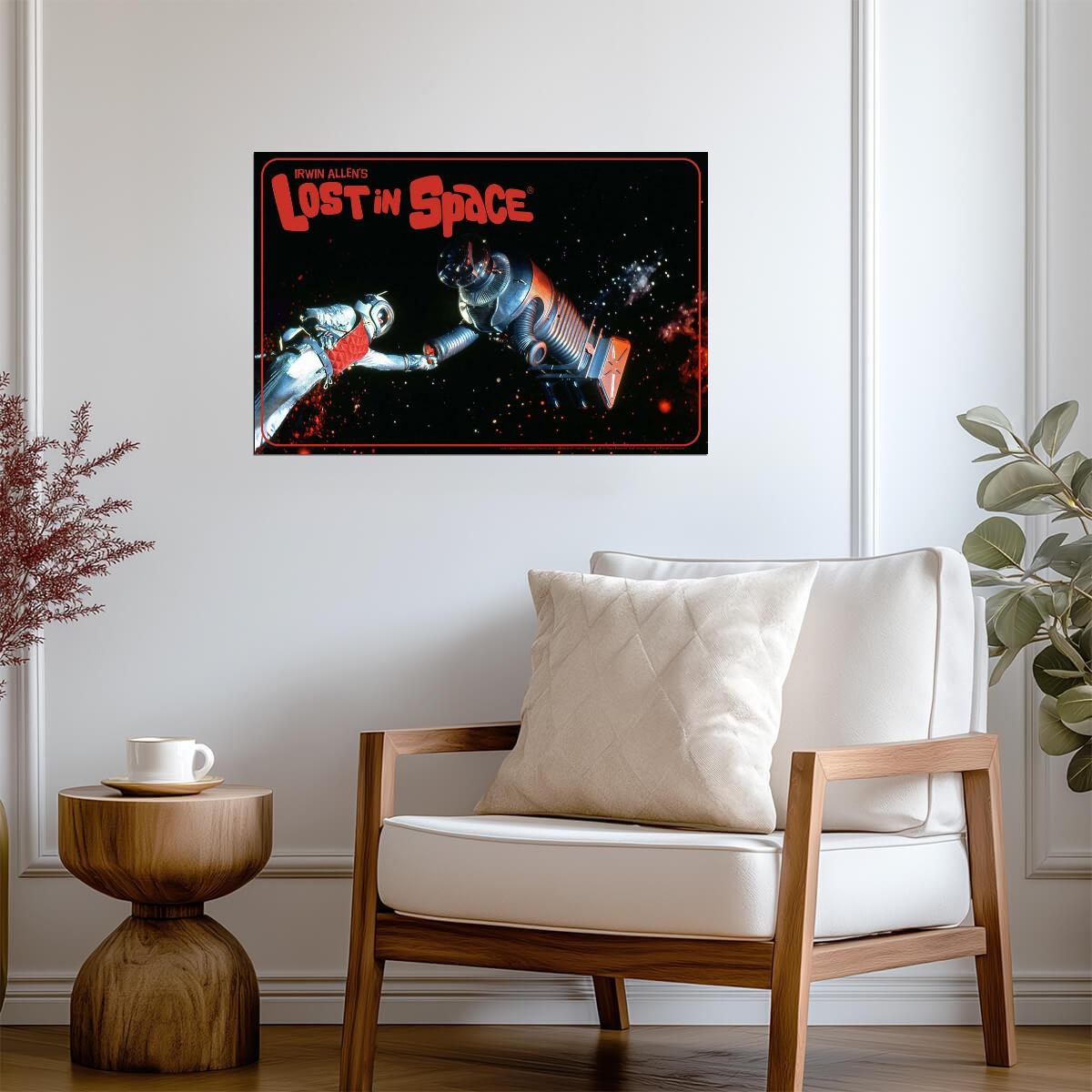 Lost in Space | The Robot B-9 and John Robinson | Classic Sci-Fi TV Show Poster - Movies & TV Poster