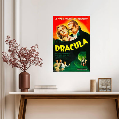 Dracula 1931 | A Nightmare Of Horror | Classic Vampire Movie Poster - Movies & TV Poster