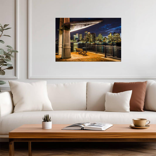 Boston Skyline from Charlestown Navy Yard | Massachusetts Photography | Cityscape Poster - Photography Poster