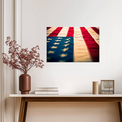 United States American Flag Close Up | "Old Glory" Photography | Patriotic Poster - Photography Poster