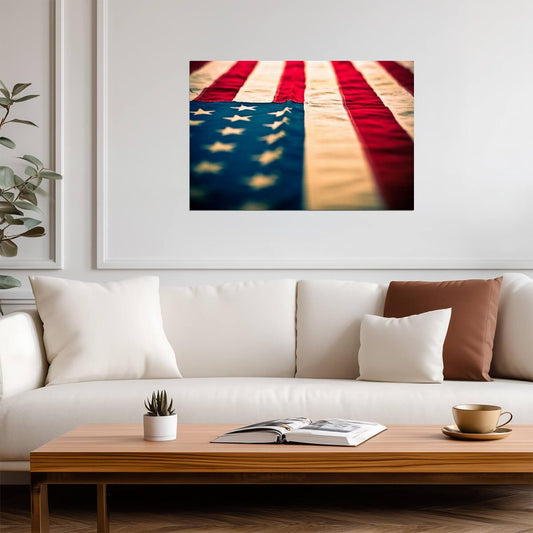 United States American Flag Close Up | "Old Glory" Photography | Patriotic Poster - Photography Poster