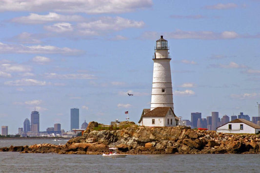 Boston Light Lighthouse on Little Brewster Island | Massachusetts Photography | Nautical Poster - Photography Poster