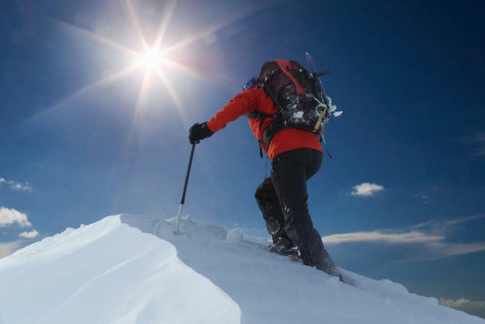 Lone Climber Reaching a Mountain Top | Inspirational Photography | Motivational Adventure Poster - Sports Poster