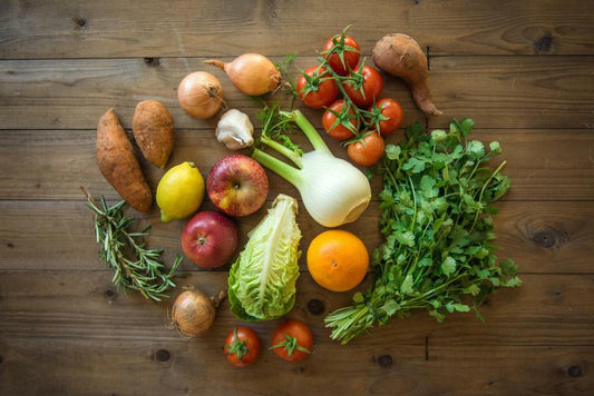 Fresh Fruits Vegetables and Herbs | Still Life Photography | Kitchen Decor Poster - Photography Poster