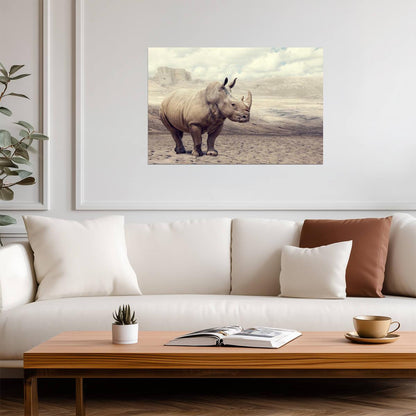 Rhinoceros in the Wild | African Safari Photography | Wildlife Poster - Photography Poster