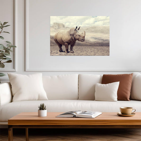 Rhinoceros in the Wild | African Safari Photography | Wildlife Poster - Photography Poster