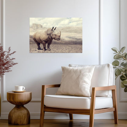Rhinoceros in the Wild | African Safari Photography | Wildlife Poster - Photography Poster