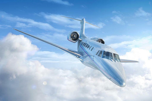 Private Jet Flying Through the Clouds | Aviation Photography | Luxury Travel Poster - Photography Poster