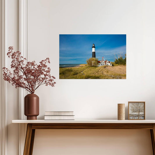 Big Sable Point Lighthouse on Lake Michigan | Landmark Photography | Great Lakes Poster - Photography Poster